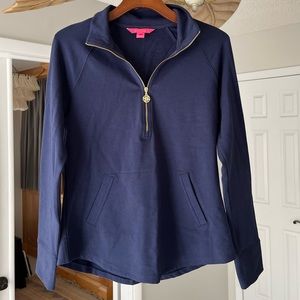 Lily Pulitzer Navy Quarter Zip
